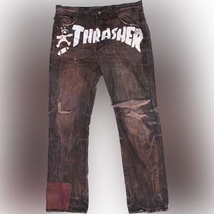 Hand painted Custom Skate Jeans